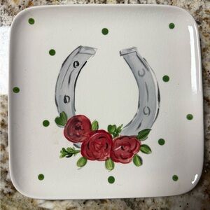 Handpainted Derby HorseShoe Plate